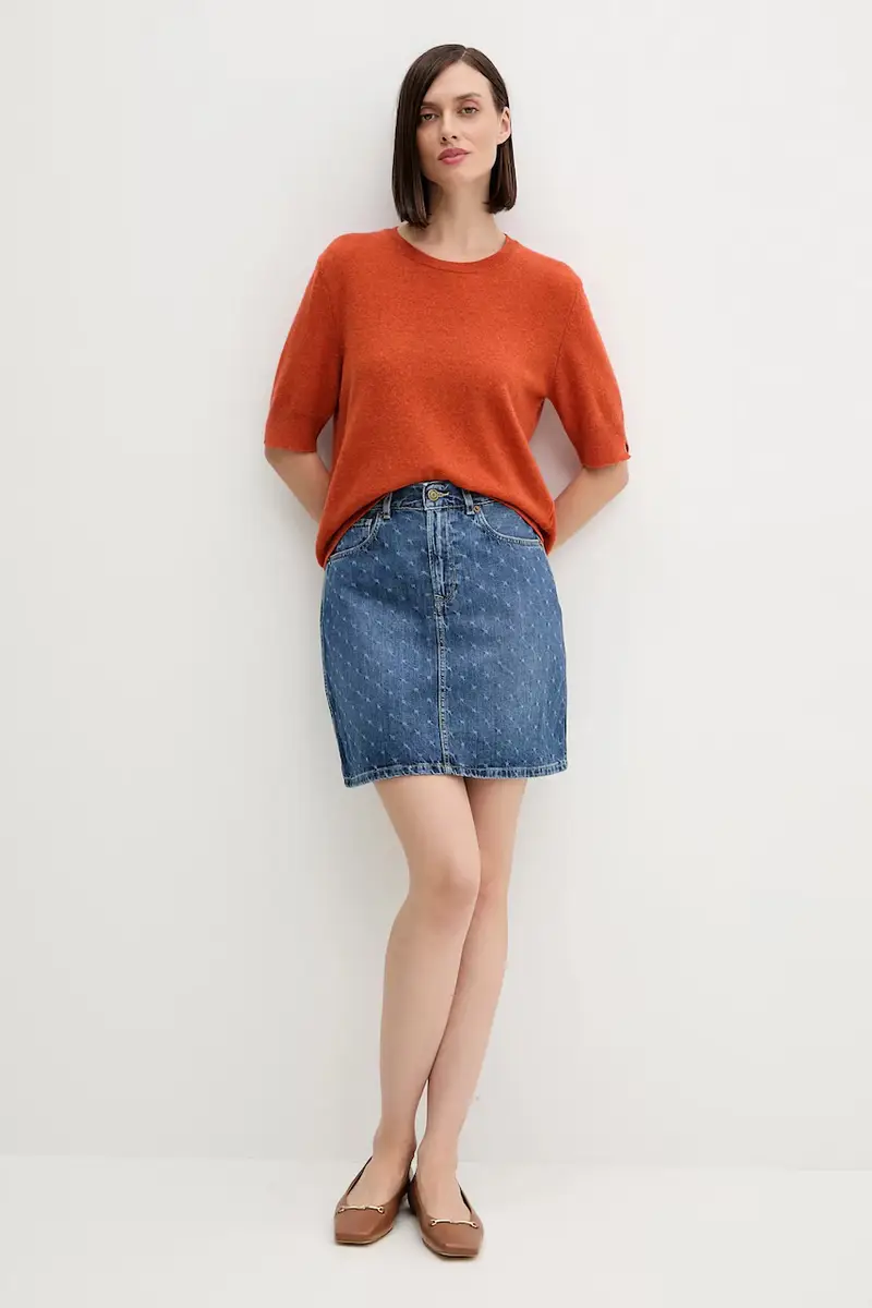 gonna di jeans colore blu PL90112444F0 miniatura 2