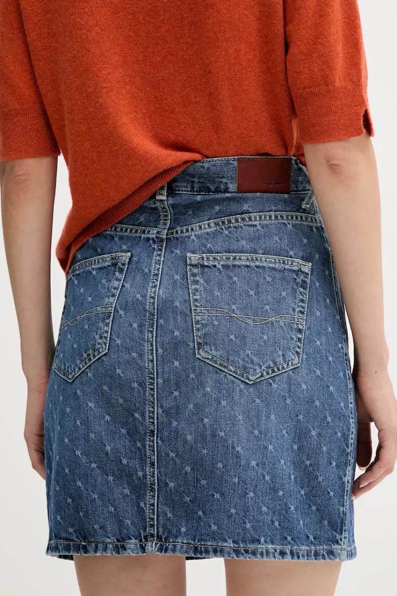 gonna di jeans colore blu PL90112444F0 miniatura 3