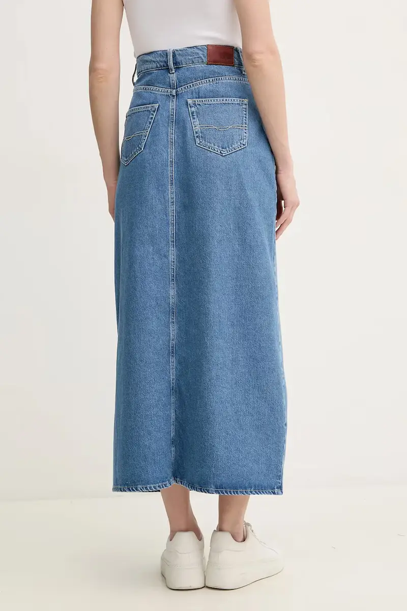 gonna di jeans MAXI SKIRT HW colore blu PL901185ND3R miniatura 3