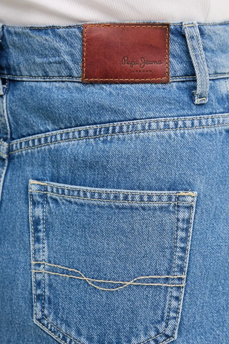 gonna di jeans MAXI SKIRT HW colore blu PL901185ND3R miniatura 4