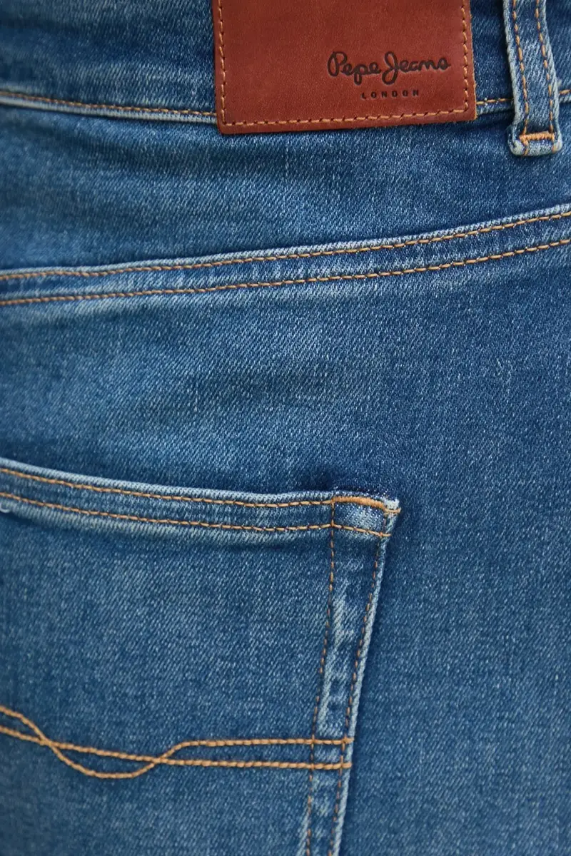 gonna di jeans MIDI SKIRT HW colore blu PL901186IA0 miniatura 4