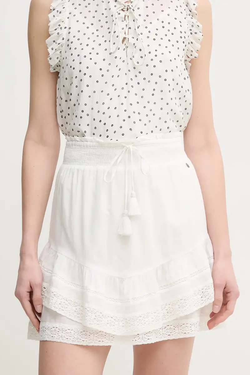 gonna in cotone ELENA colore bianco PL901188