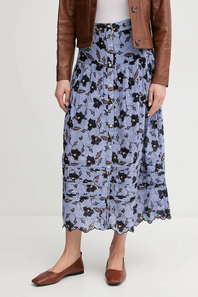 gonna in cotone ENODIA colore blu PL901193