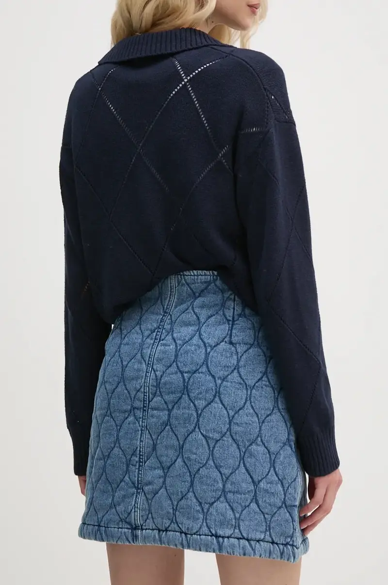 gonna MINI SKIRT HW QUILTED Blu miniatura 3