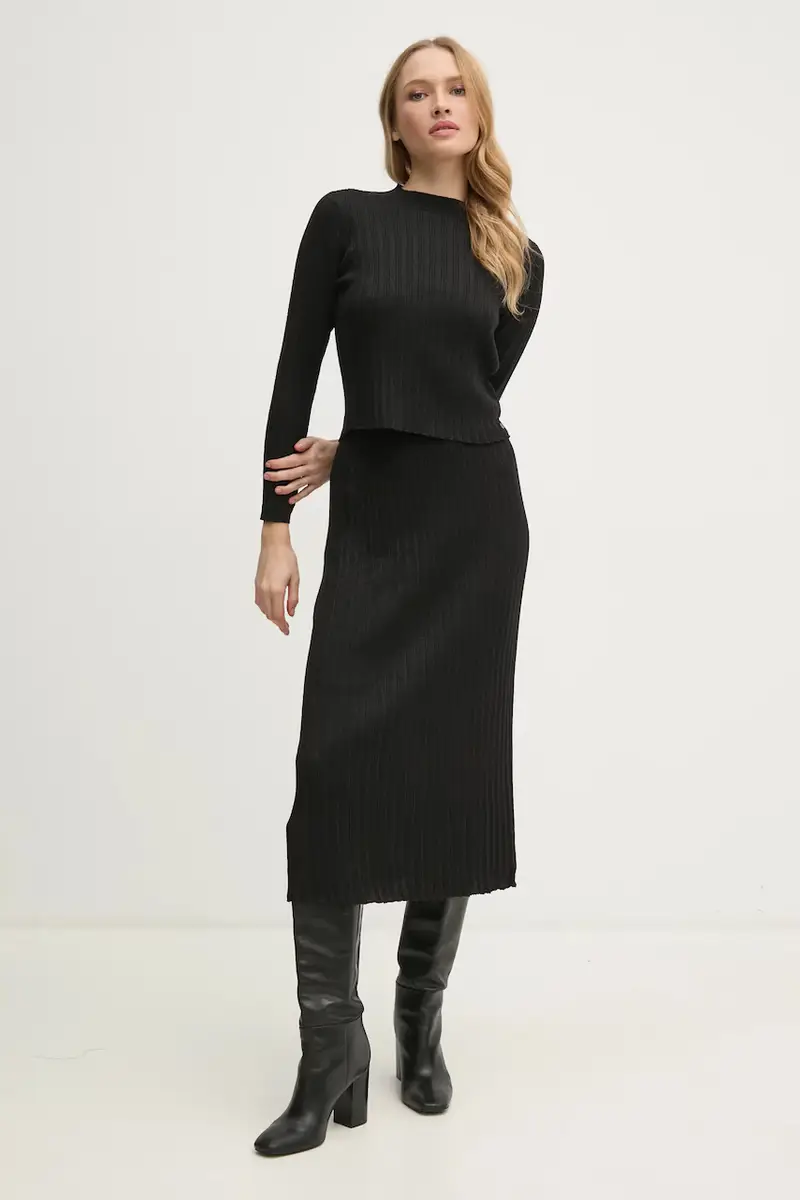 gonna NICOLE SKIRT colore nero PL901174 miniatura 2