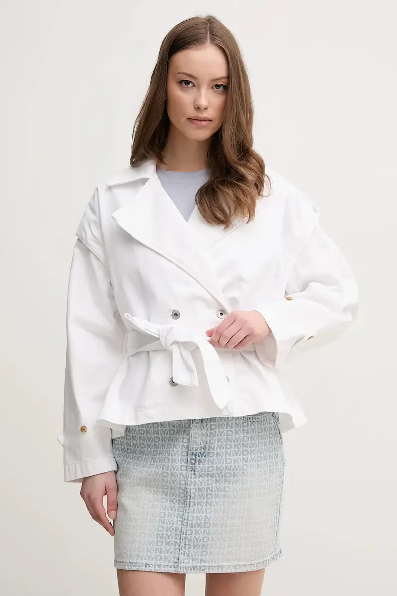 impermeabile di cotone SUE donna colore bianco PL402568