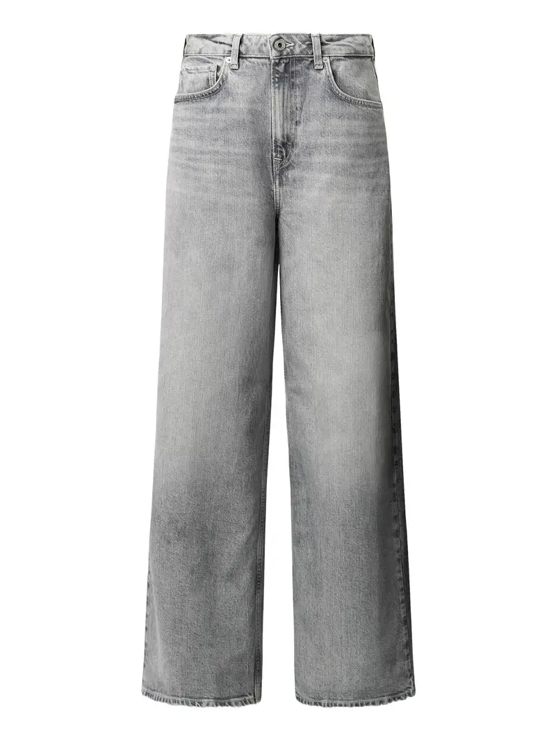 jeans wide pepe jeans jaimy da donna - grigio