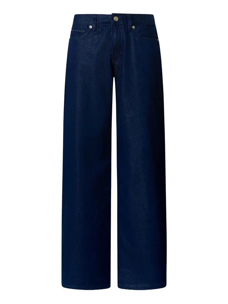 jeans wide pepe jeans lina shine da donna - denim