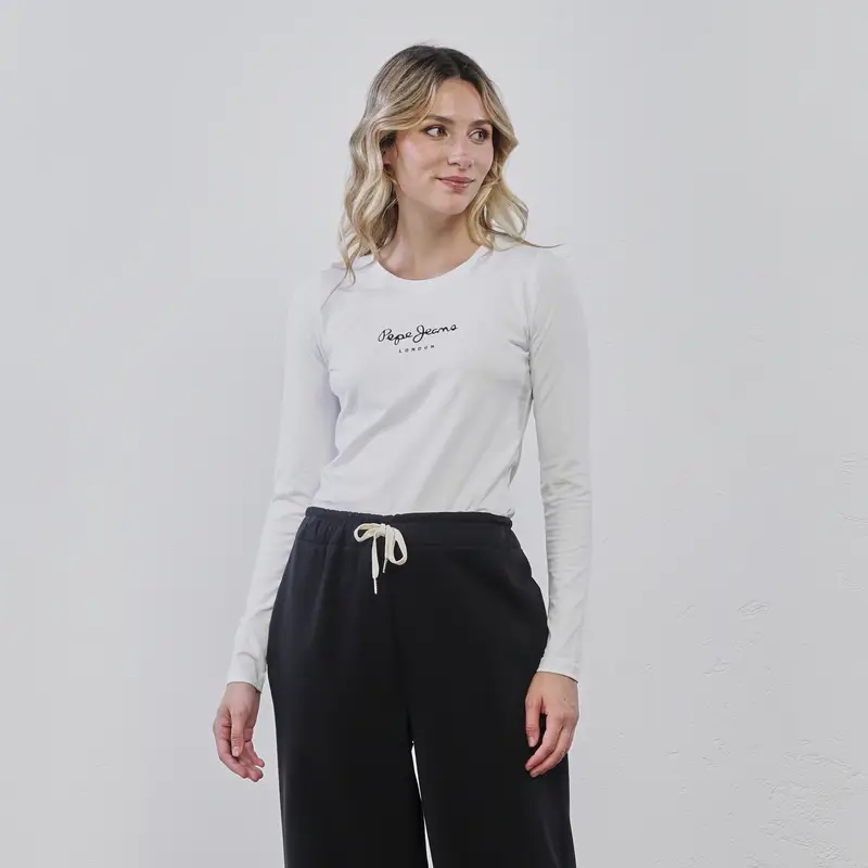 Maglia bianca da donna con logo