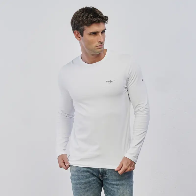 Maglia bianca da uomo con scritta logo