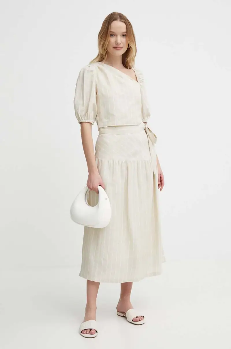 maglietta di lino MATI Beige miniatura 2