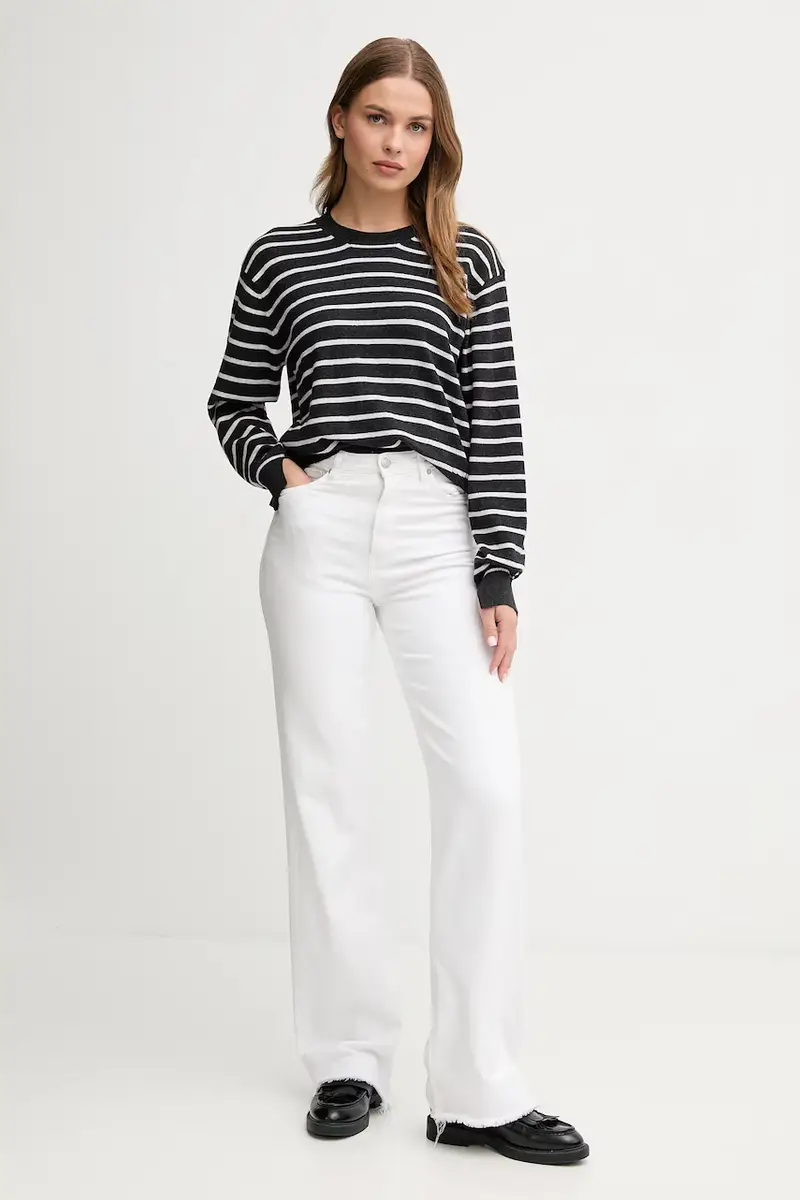 maglione con aggiunta di cachemire donna colore nero PL7000003 miniatura 2