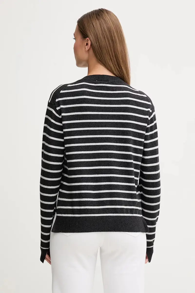 maglione con aggiunta di cachemire donna colore nero PL7000003 miniatura 3