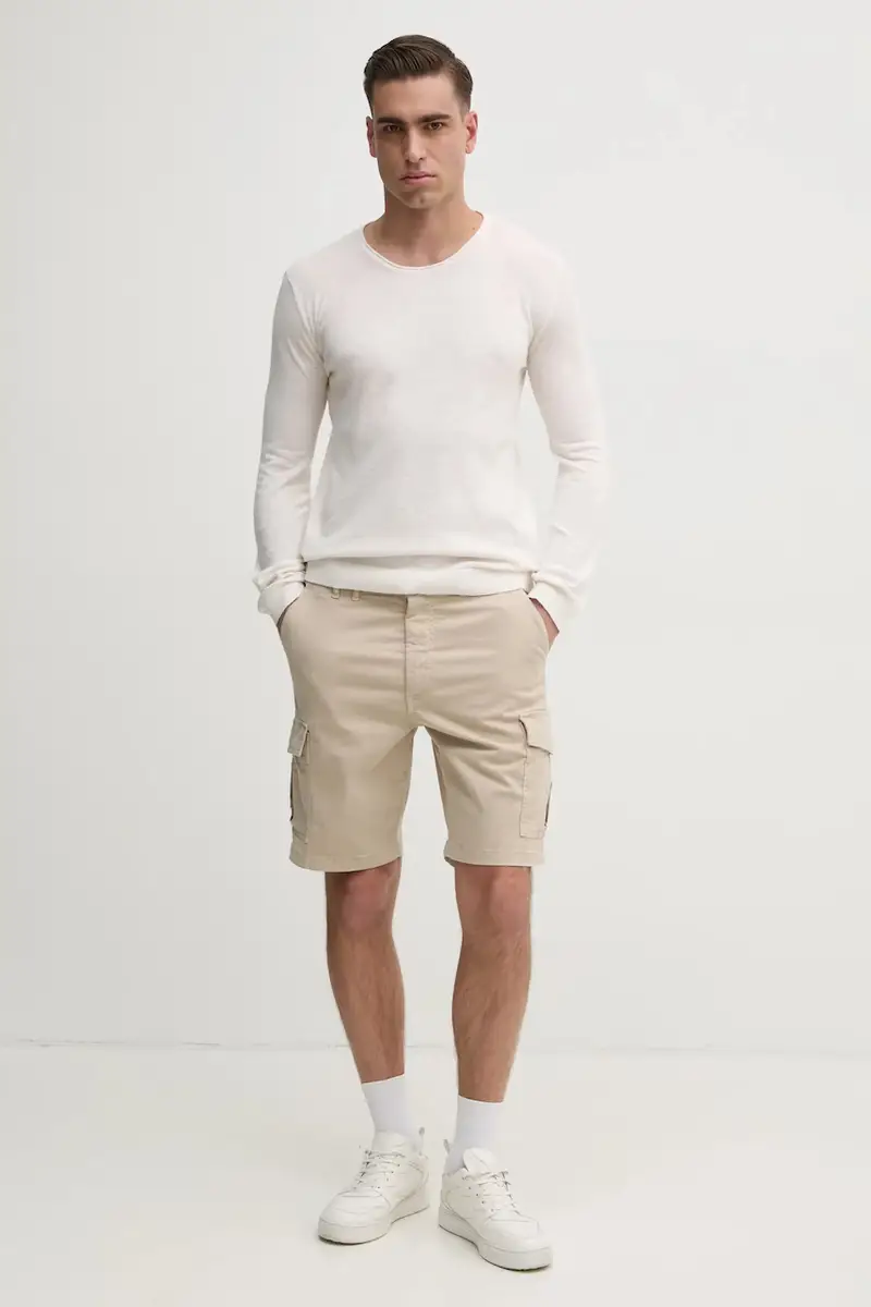 maglione con aggiunta di lino LAYNE uomo colore beige PM702519 miniatura 2