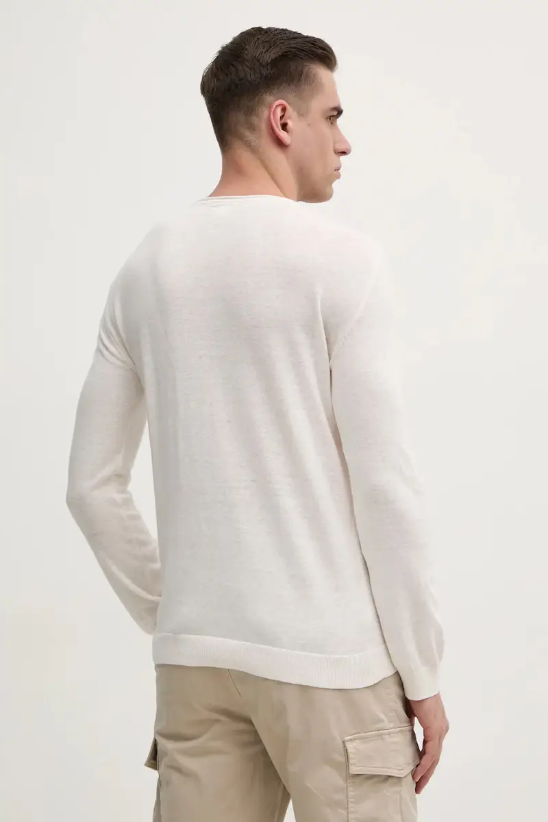 maglione con aggiunta di lino LAYNE uomo colore beige PM702519 miniatura 3