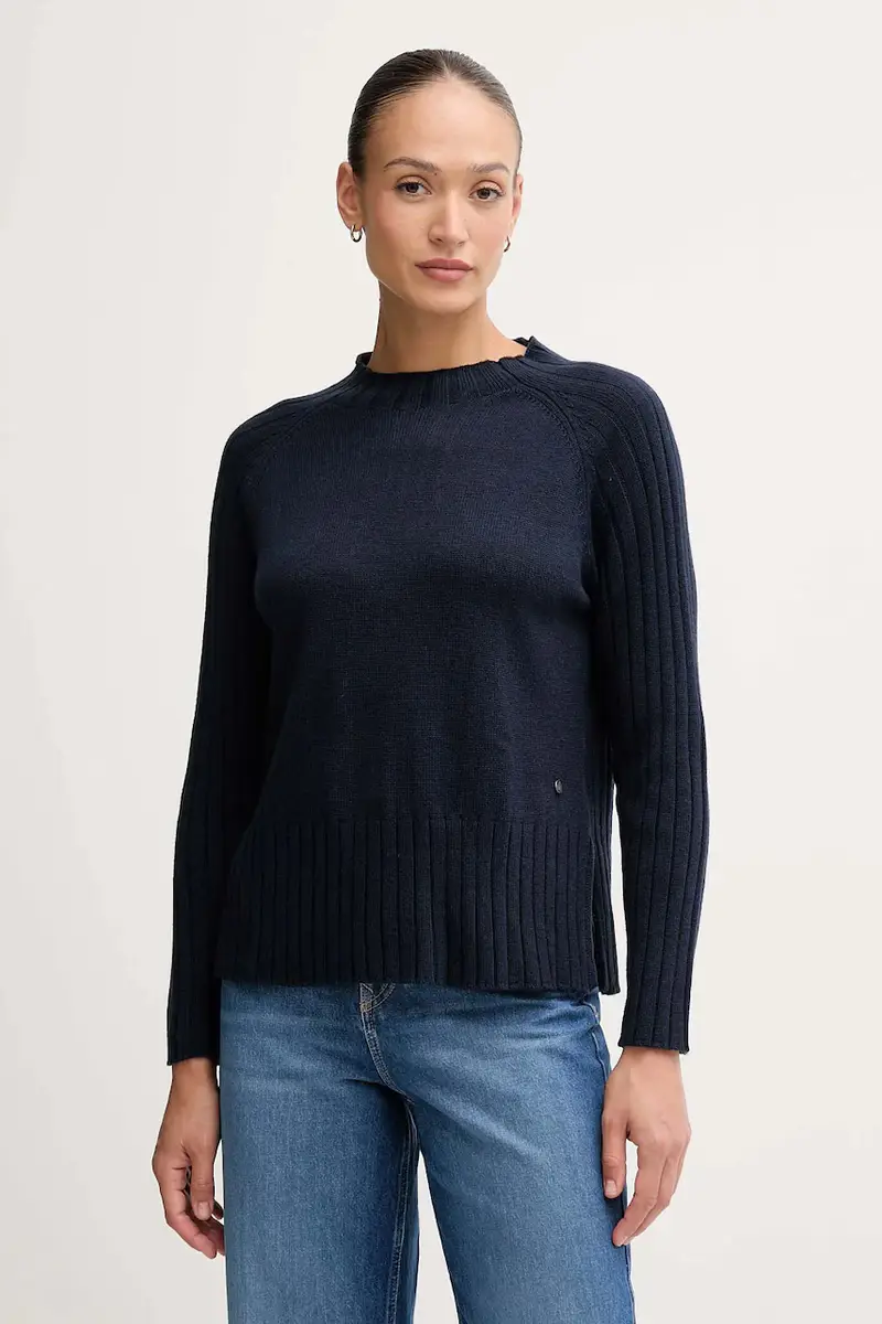 maglione con lana colore blu navy PL7000056