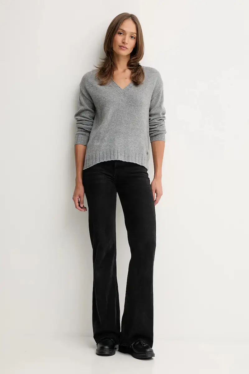 maglione con lana colore grigio PL7000001 miniatura 2