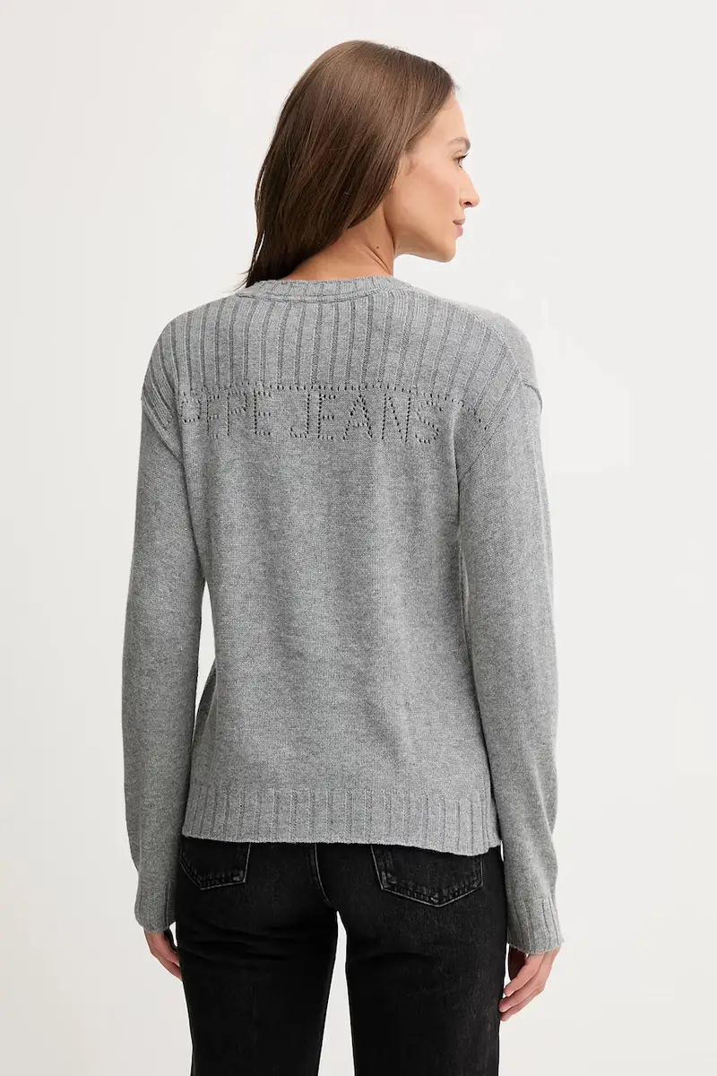 maglione con lana colore grigio PL7000001 miniatura 3