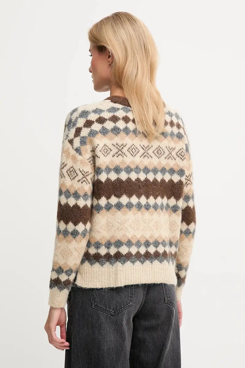 maglione con lana colore marrone PL7000039 miniatura 3