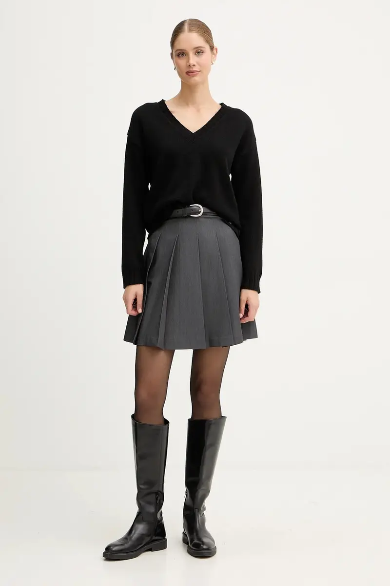 maglione con lana colore nero PL7000001 miniatura 2