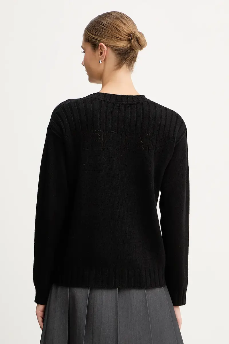 maglione con lana colore nero PL7000001 miniatura 3