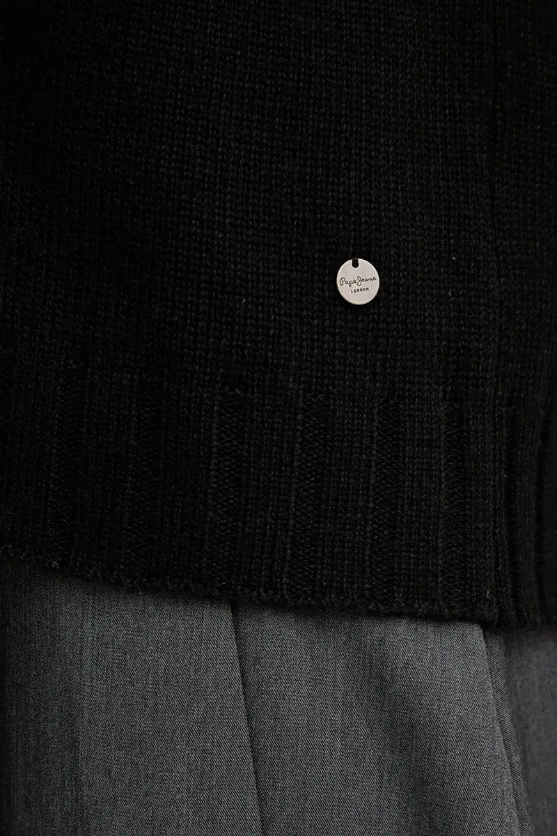 maglione con lana colore nero PL7000001 miniatura 5