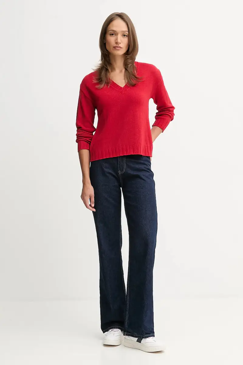 maglione con lana colore rosso PL7000001 miniatura 2