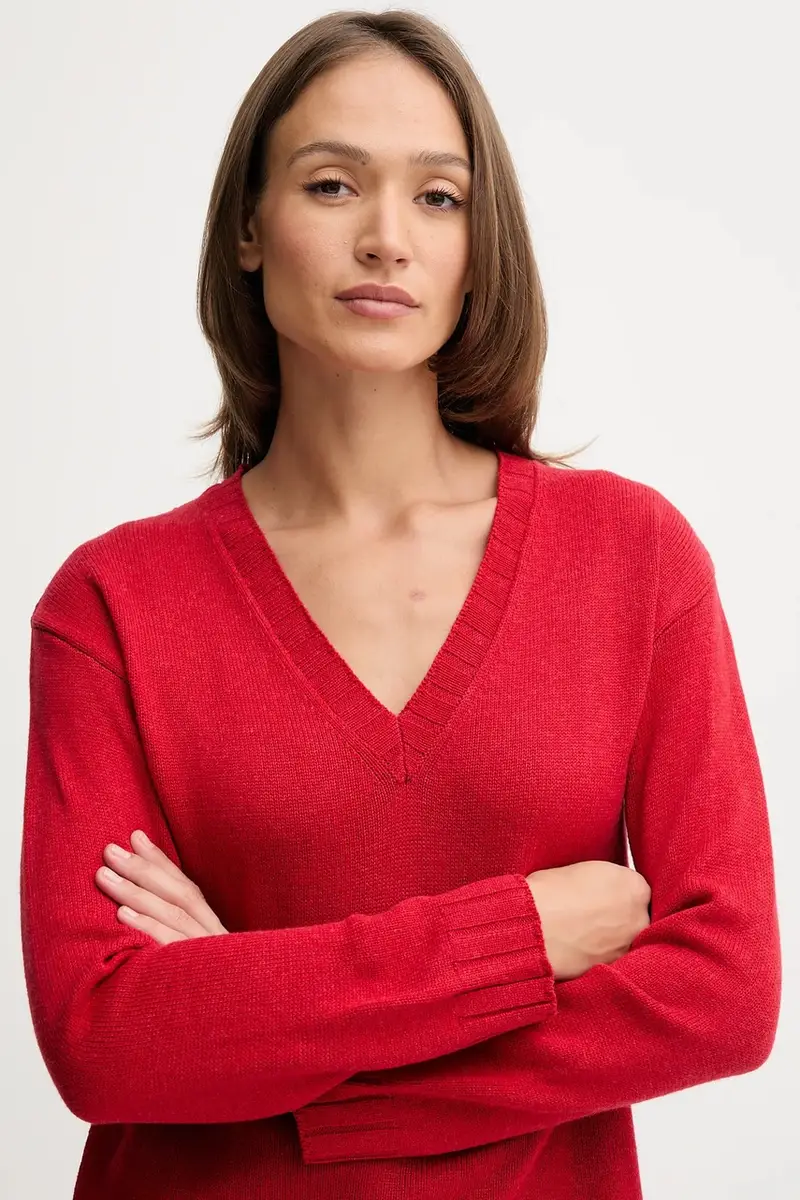 maglione con lana colore rosso PL7000001 miniatura 4