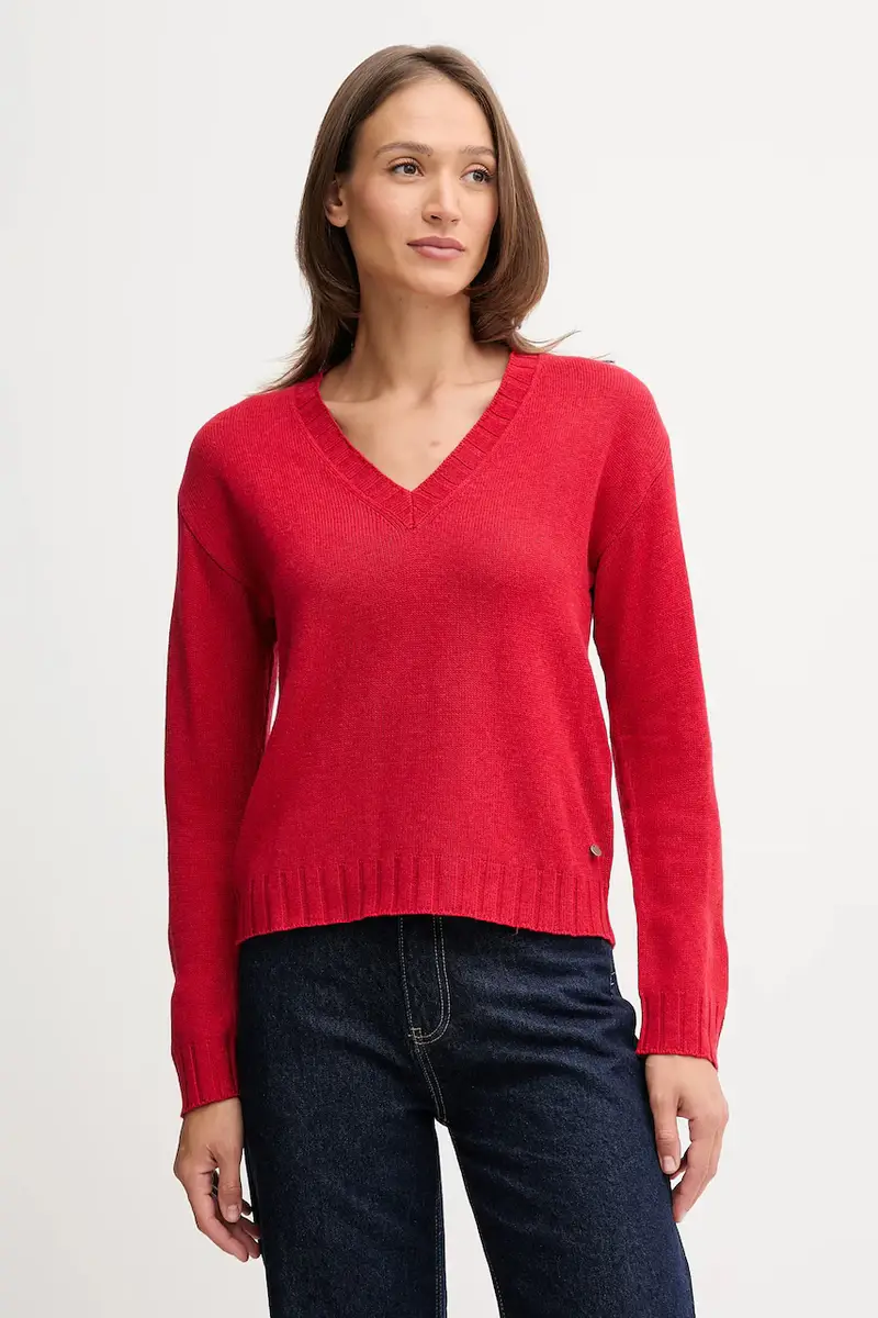 maglione con lana colore rosso PL7000001