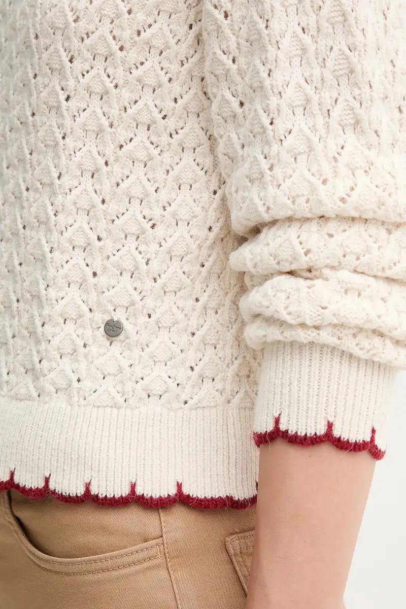 maglione donna colore beige PL7000016 miniatura 5