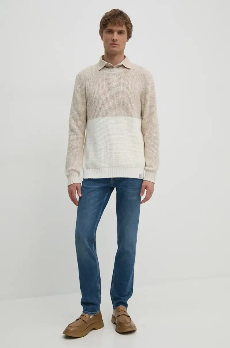 maglione in cotone COSTELLO Beige miniatura 2