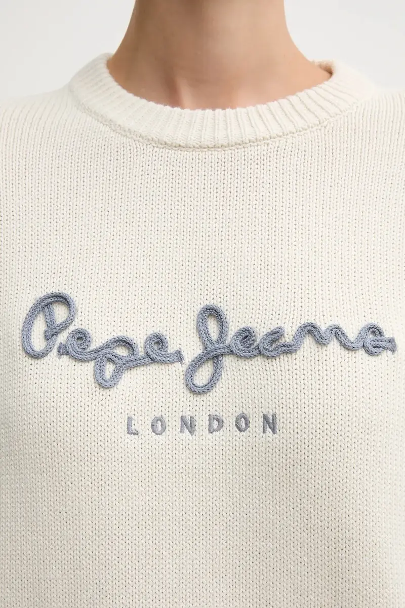 maglione in cotone donna colore beige PL7000024 miniatura 5