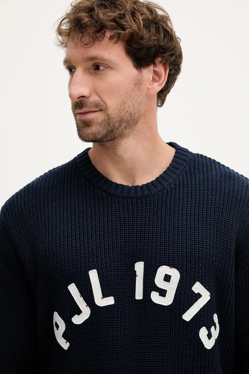 maglione in cotone uomo colore blu navy PM7000006 miniatura 4