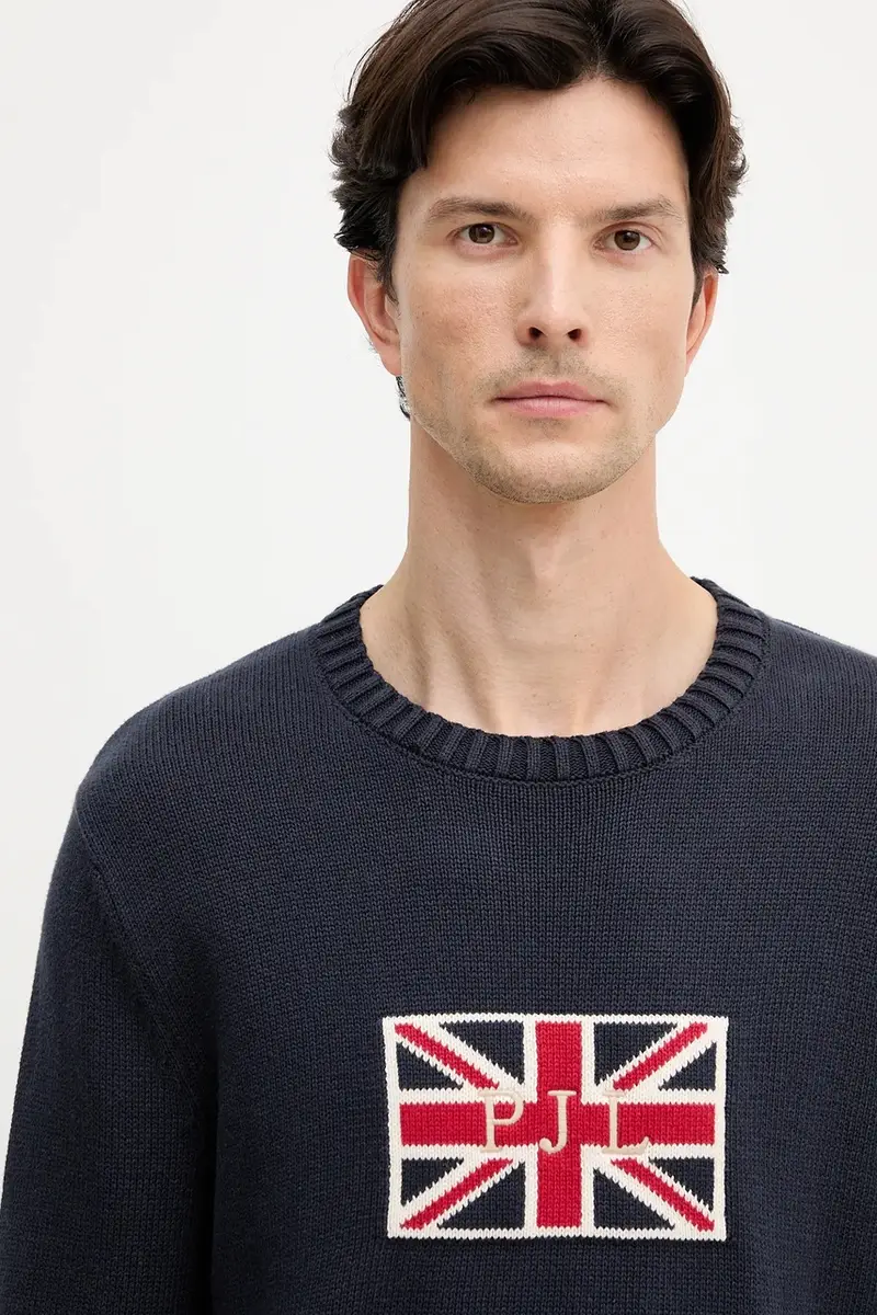 maglione in cotone uomo colore blu navy PM7000018 miniatura 4