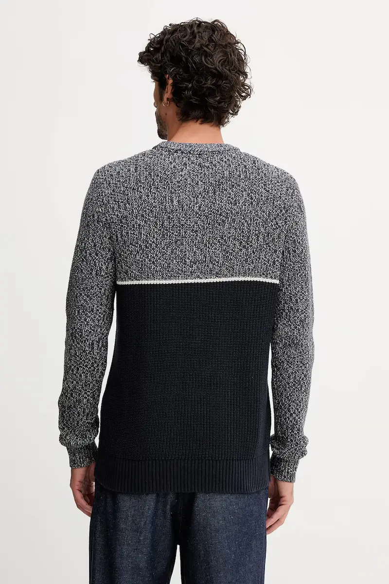 maglione in cotone uomo colore blu navy PM7000019 miniatura 3