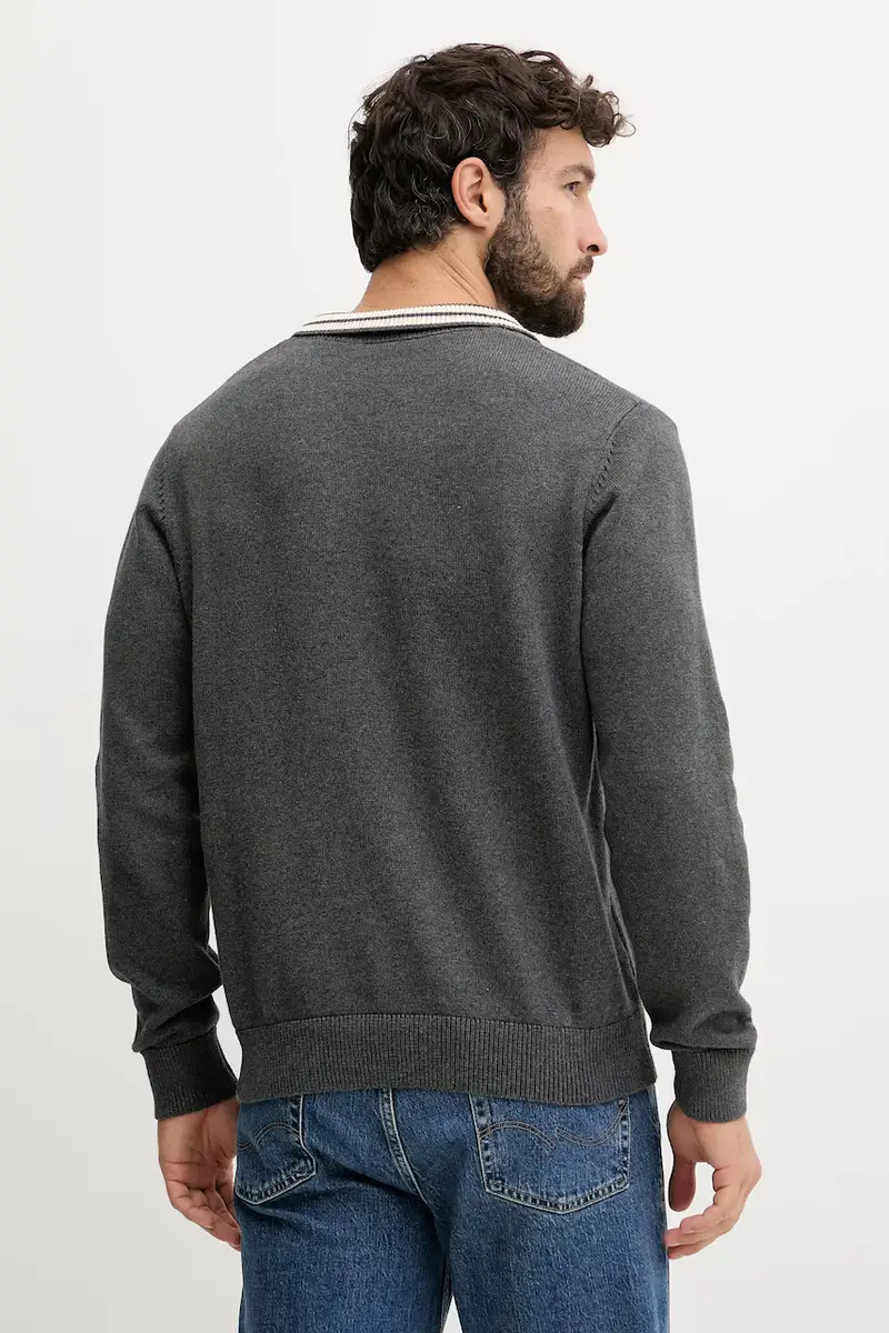 maglione in cotone uomo colore grigio PM7000020 miniatura 3