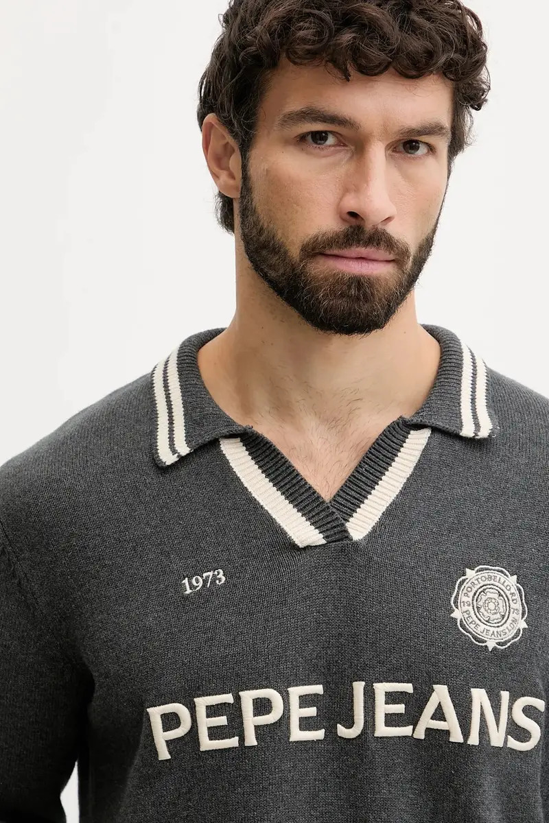 maglione in cotone uomo colore grigio PM7000020 miniatura 4