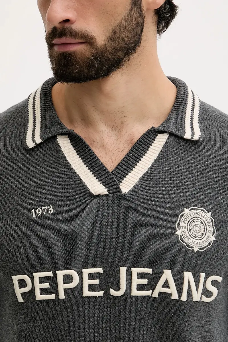 maglione in cotone uomo colore grigio PM7000020 miniatura 5