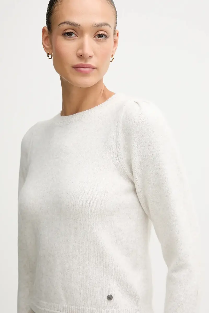 maglione in misto lana donna colore beige PL7000045 miniatura 4