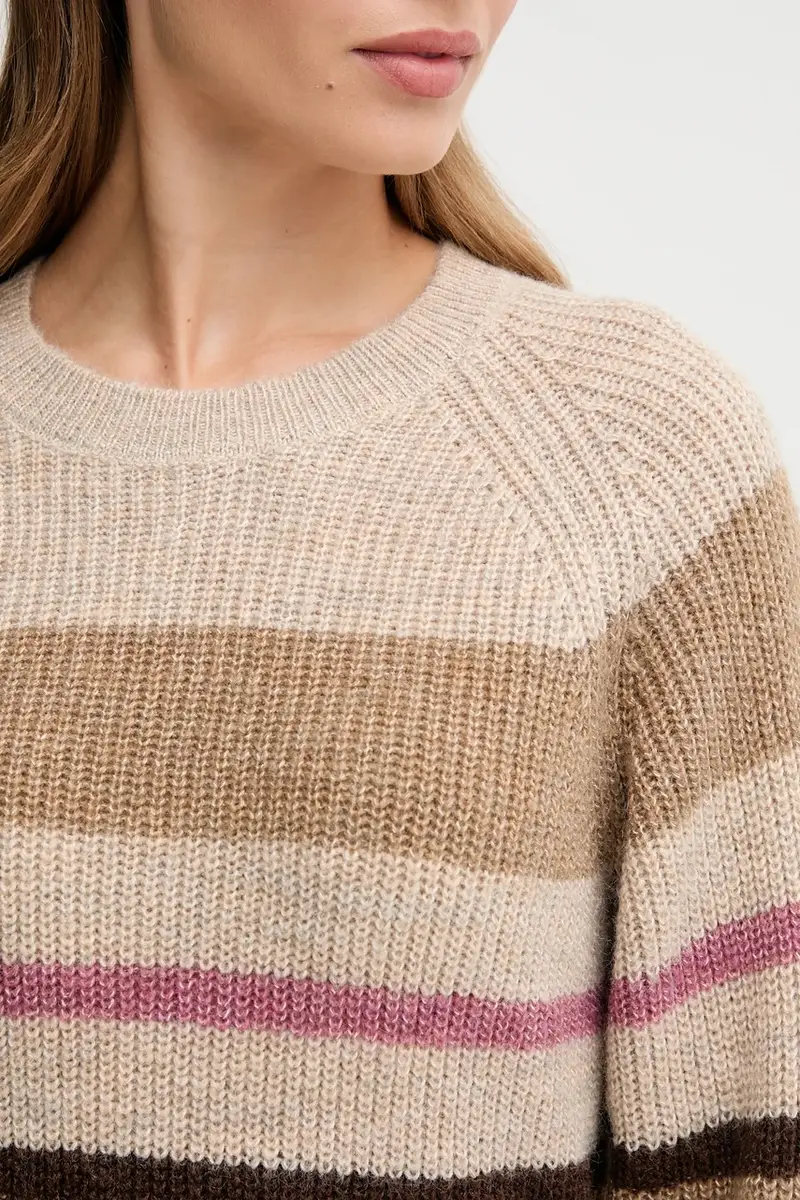 maglione in misto lana donna colore beige PL7000046 miniatura 5