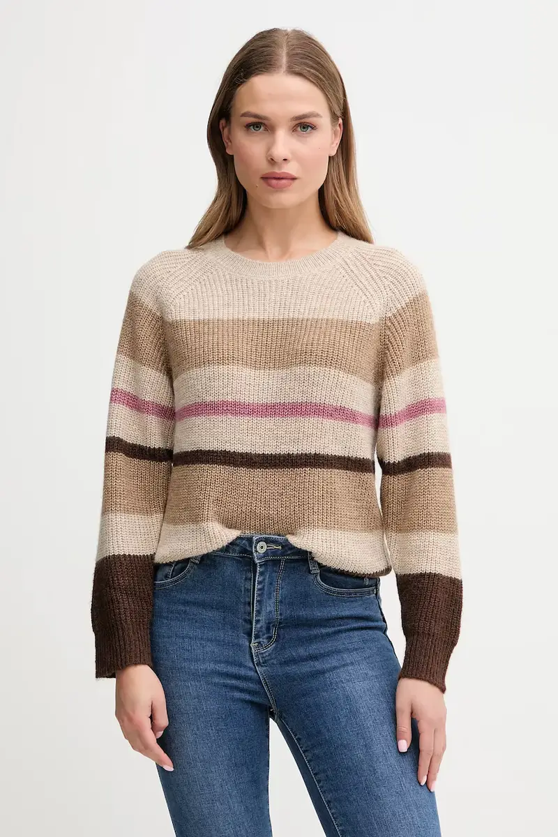 maglione in misto lana donna colore beige PL7000046