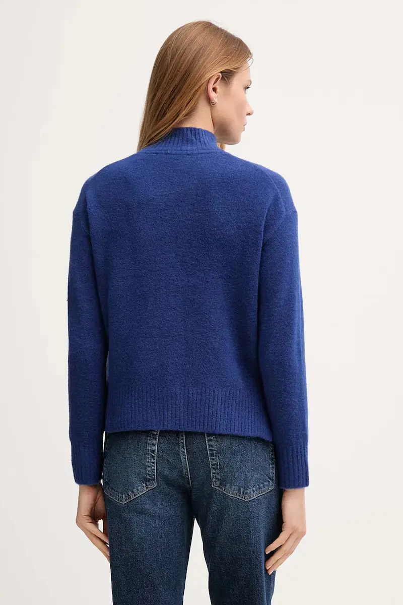maglione in misto lana donna colore blu PL7000032 miniatura 3