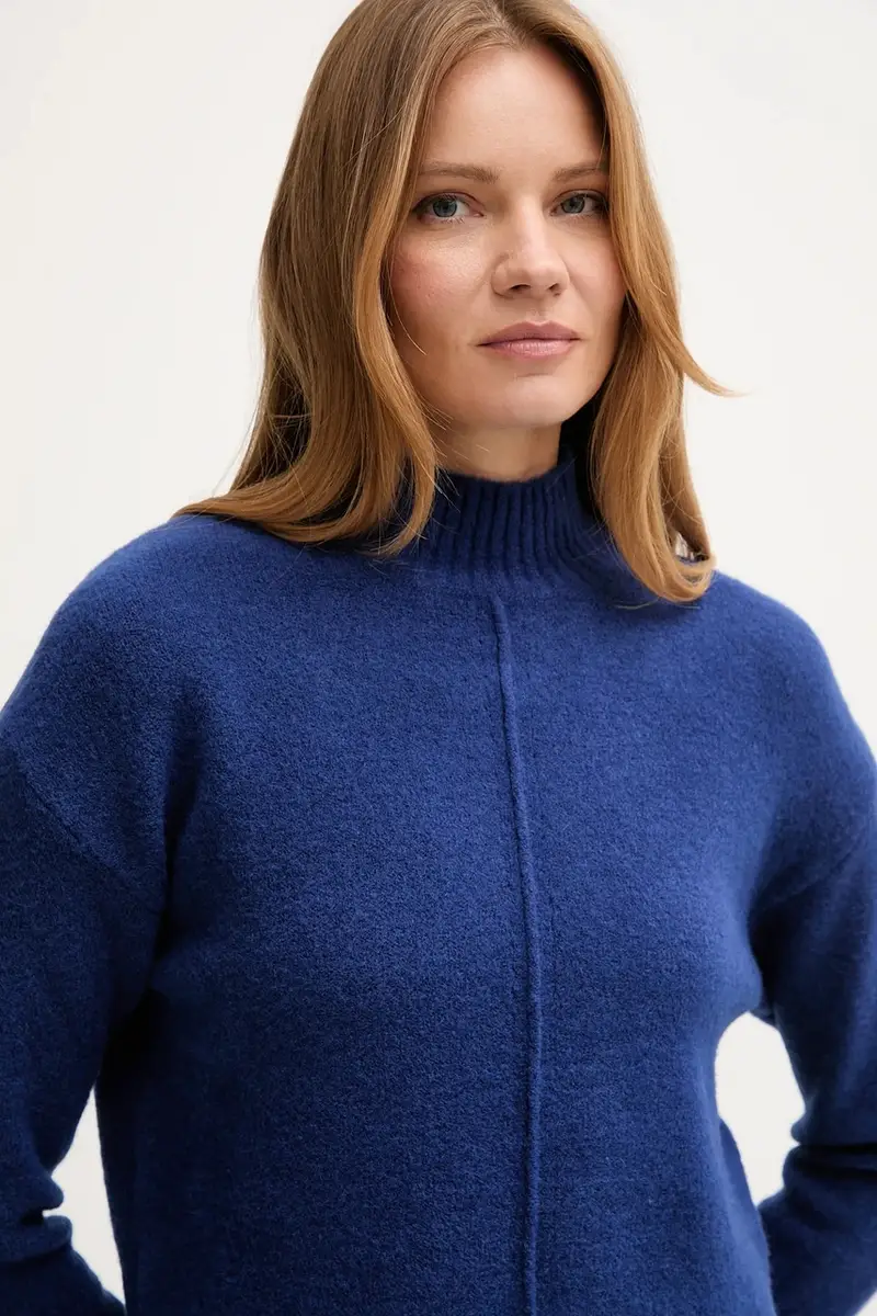 maglione in misto lana donna colore blu PL7000032 miniatura 4