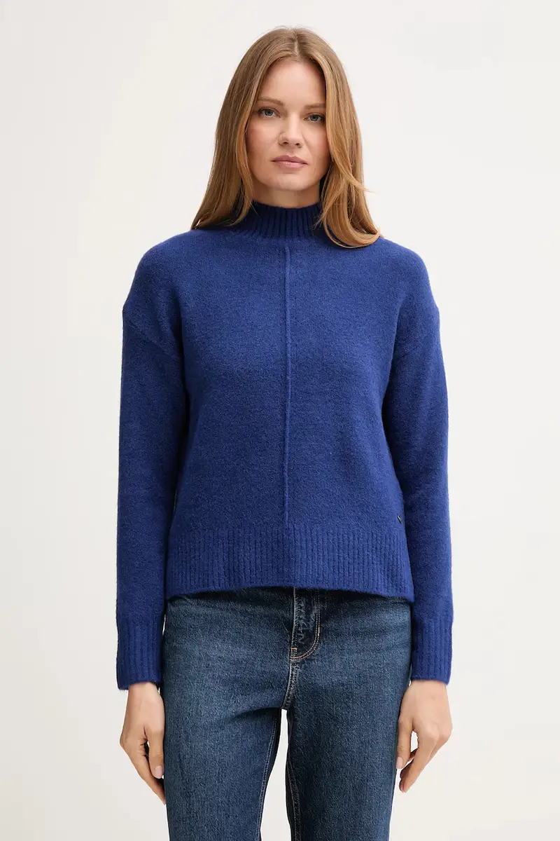 maglione in misto lana donna colore blu PL7000032