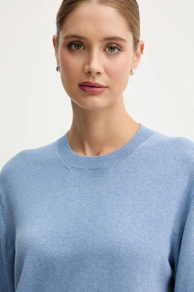 maglione in misto lana donna colore blu PL7000035 miniatura 4