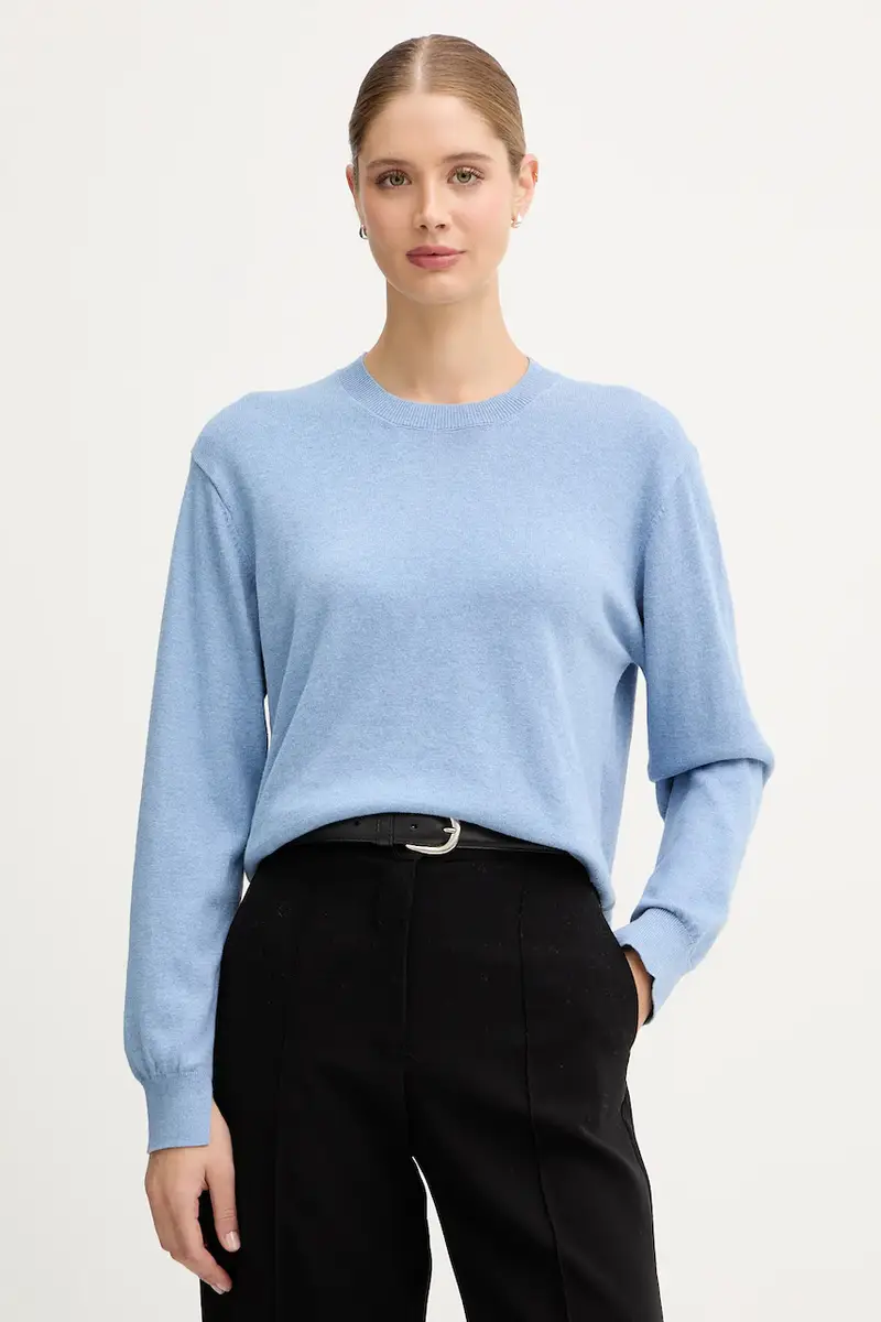maglione in misto lana donna colore blu PL7000035