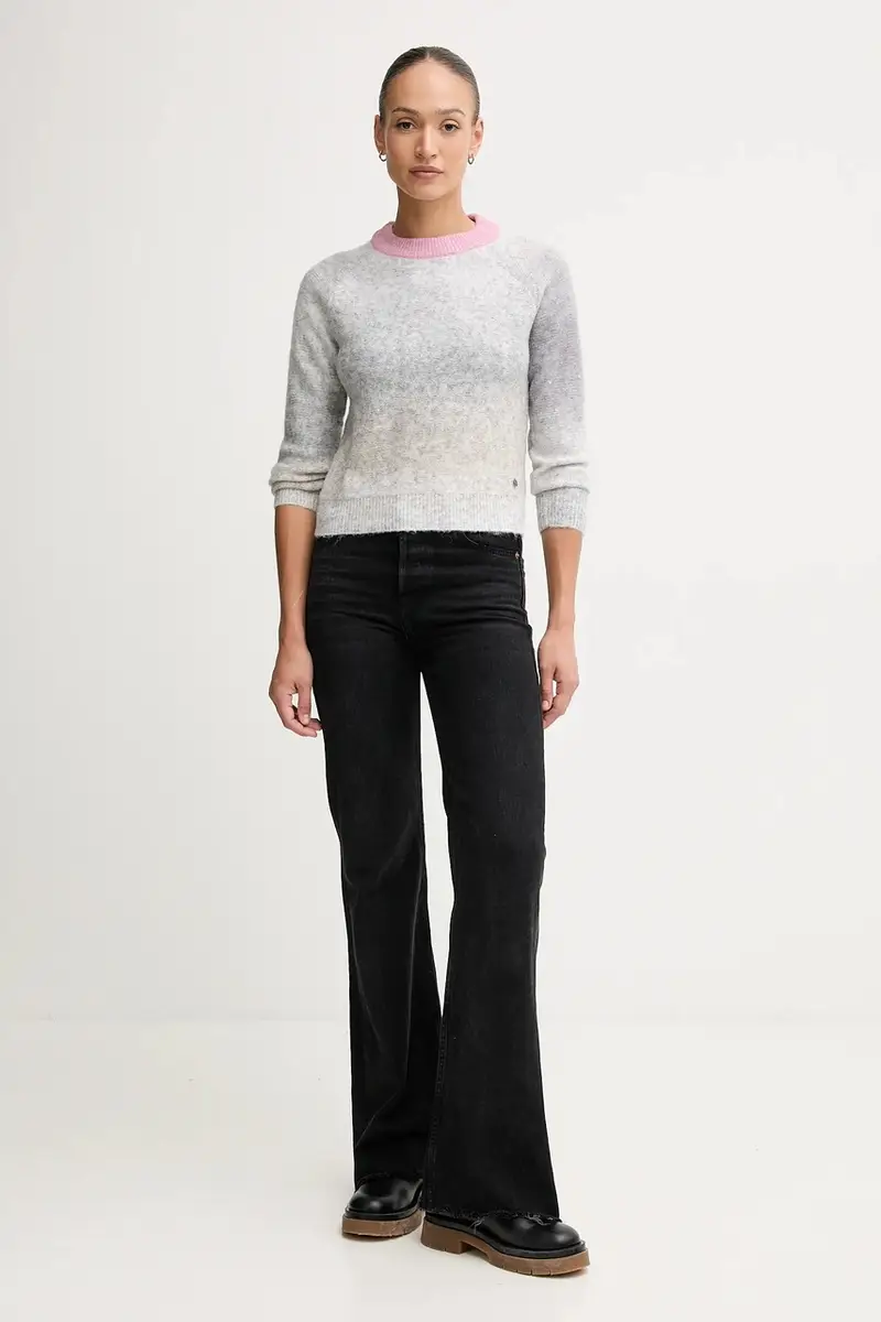 maglione in misto lana donna colore grigio PL7000047 miniatura 2