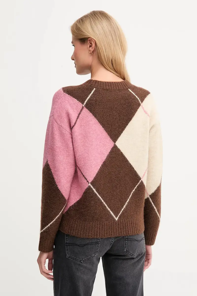 maglione in misto lana donna colore marrone PL7000037 miniatura 3