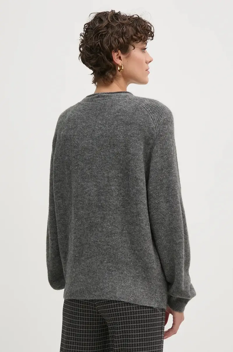 maglione in misto lana IRMA CREW NECK donna colore grigio PL702192 miniatura 3