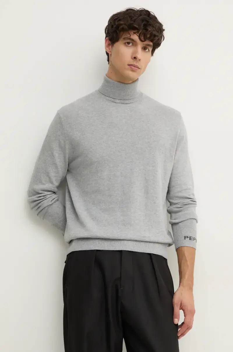 maglione in misto lana NEW ANDRE TURTLE NECK Grigio